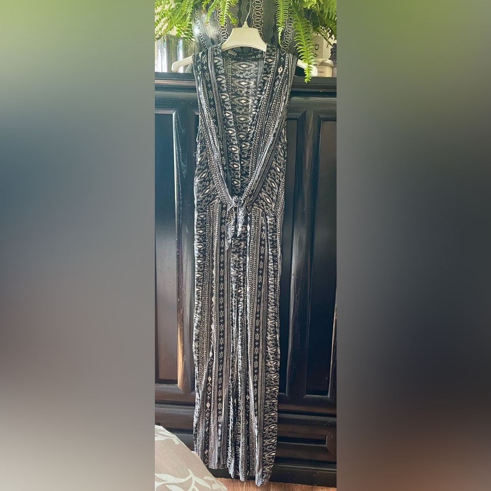 Double Zero Black and White Jumpsuit